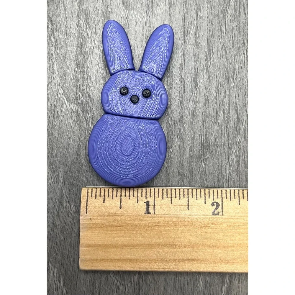 6pc 3D Printed Flexi Marshmallow Bunny‎ Magnets Articulated Easter Rabbit Decor